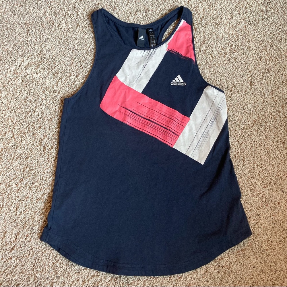 Adidas Graphic Diamond Tank Top Tee Shirt - Picture 1 of 4